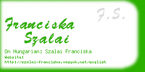 franciska szalai business card